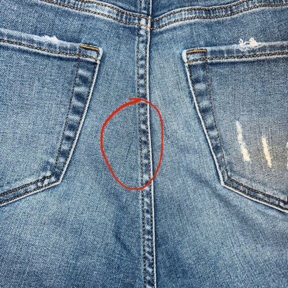 Fashion Nova Long Distressed Side Slit Flare Leg Jeans Size 11 - Picture 12 of 13